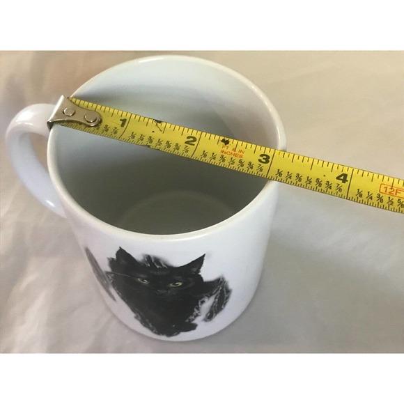 ORCA Coatings "Black Cat" coffee/tea white mug/Cup HTF - Picture 8 of 9